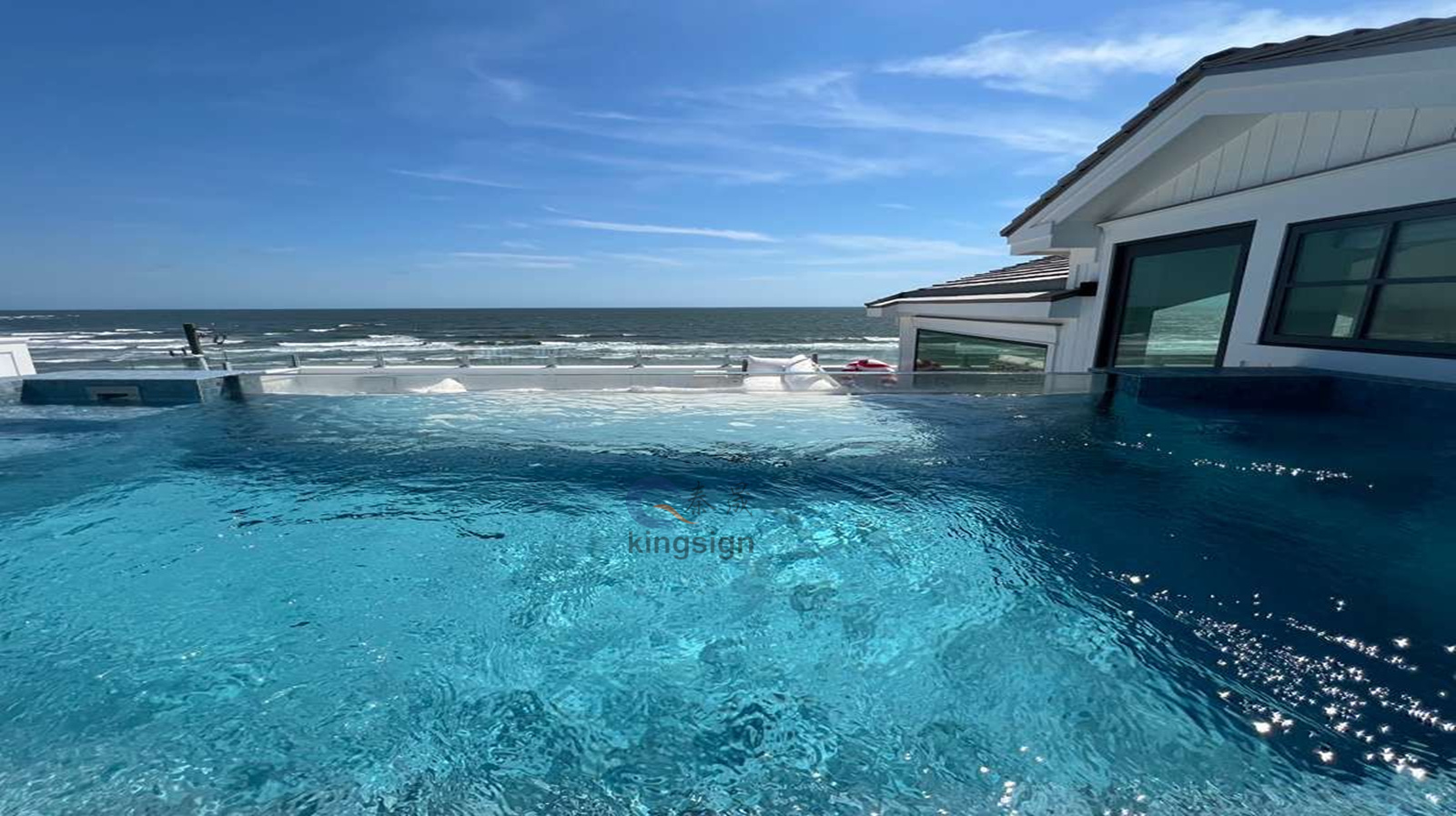 Yüzme Havuzu Penceresi için Kingsign Akrilik Blok Panel