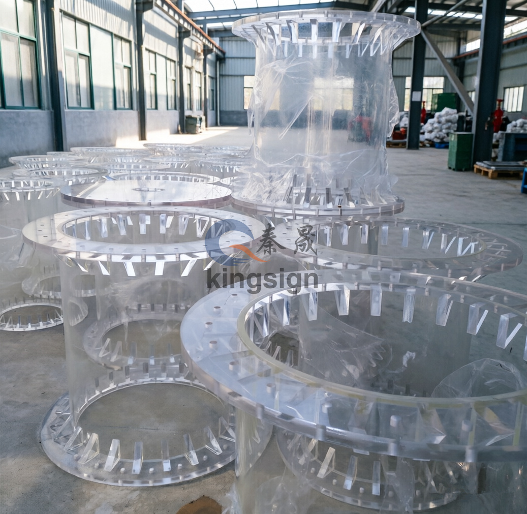 Kingsign Özel Şeffaf Akrilik Flanş Boruları